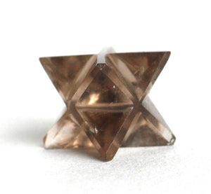 Smoky Quartz Crystal Merkaba Star