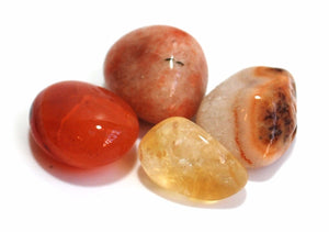 Sacral Chakra Crystal Tumble Stone Healing Set