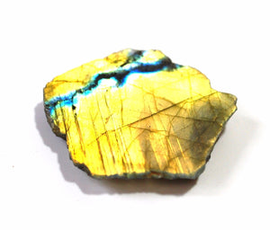 Raw Labradorite Crystal Slice Stone Gift Wrapped Piece - Krystal Gifts UK