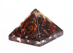 Garnet Crystal Small Orgone Pyramid