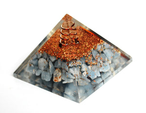Angelite Crystal Stone Orgone Orgonite Pyramid