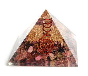 Rhodonite Large Orgone Crystal Pyramid