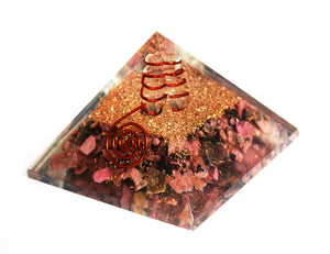 Rhodonite Large Orgone Crystal Pyramid