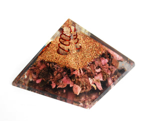 Rhodonite Large Orgone Crystal Pyramid