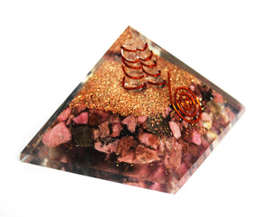 Rhodonite Large Orgone Crystal Pyramid