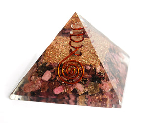 Rhodonite Large Orgone Crystal Pyramid