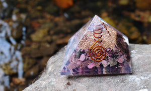 Rhodonite Large Orgone Crystal Pyramid