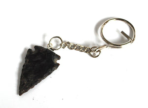Agate Crystal Stone Carved Arrowhead Key ring